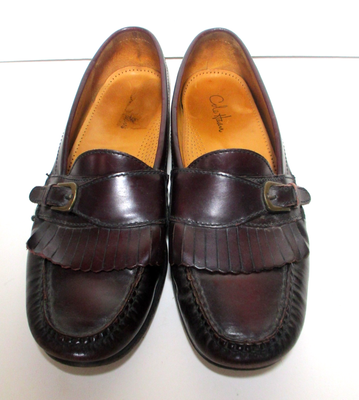 Cole Haan Country Shoes Mens 11 D Brown Kiltie Buckle Loafer Leather Vintage Cole Haan Bragano Brown Italian Leather Loafers Kiltie  main image 4