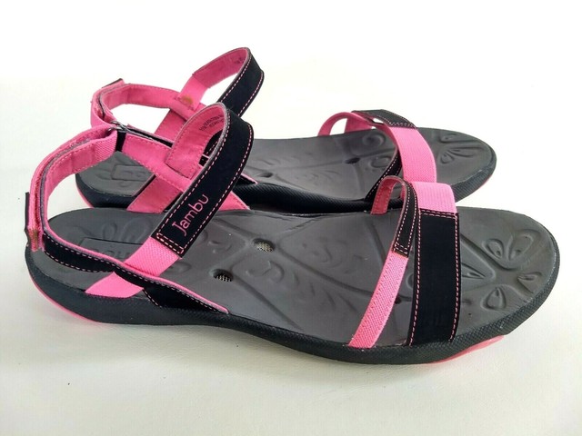 Jambu Beach Terra Marine Womens Size 11M Black/Pink Slip On Flip Flops Sandals | eBay