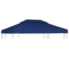 Image of 2-Tier Gazebo Top Cover 310 g/m² 4x3 m Blue vidaXL