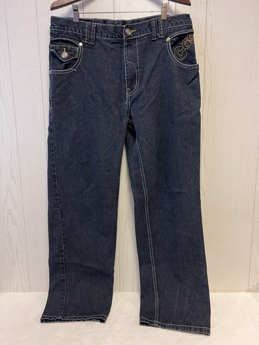 Coogie Denim Jeans Relaxed Fit Men's Size 38x32 (36x31) Hip Hop Y2K Dark Wash - 第 12/16 張圖片