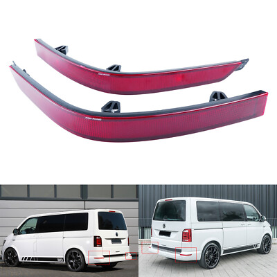 2x Hinten Rückstrahler Reflektor Heckstoßstange für VW T6 ab 2016 mit Heckklappe