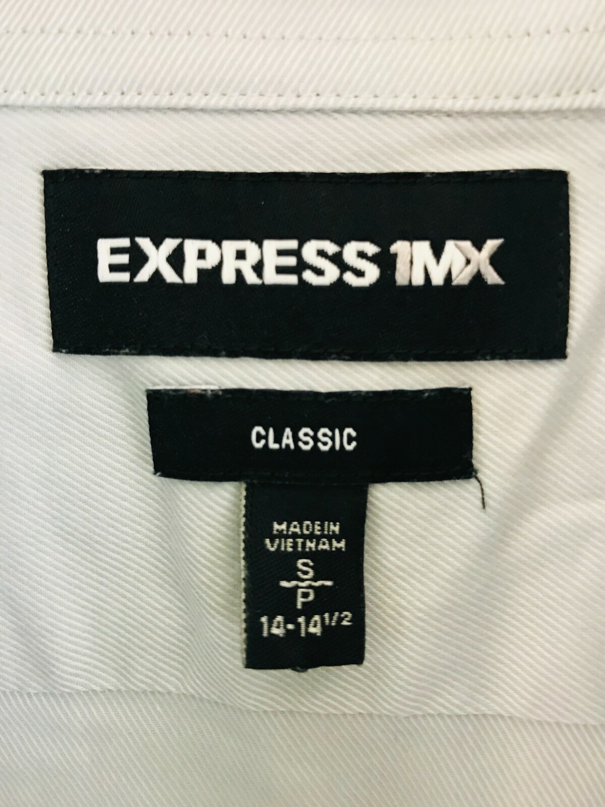 Express 1MX Shirt Men's Size S/P 14-14.5 Light Gr… - image 5