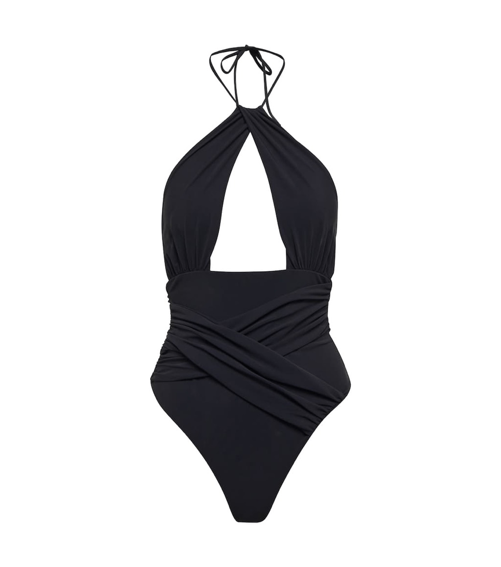 NENSI DOJAKA CROSSED FONT ONE PIECE SWIMSUIT WITH OPEN BACK