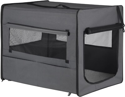 Juskys Hundetransportbox Lassie L Faltbar & Tragbar 50x70x52 Cm Mit