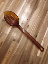 Ultratemp by Robinson Knife Co Slotted Spoon 2115 Vintage Amber Made in USA
