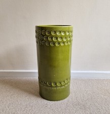 Bitossi Ceramic Chartreuse XL Floor Vase Stick Stand Aldo Londi 1960's Rare 