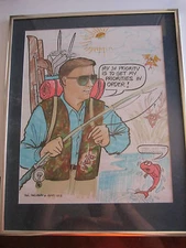 ORIGINAL INK DRAWING - SAL SALVADOR - AAFES CF-S - 16 1/2" X 20 1/2" FRAMED LOT2