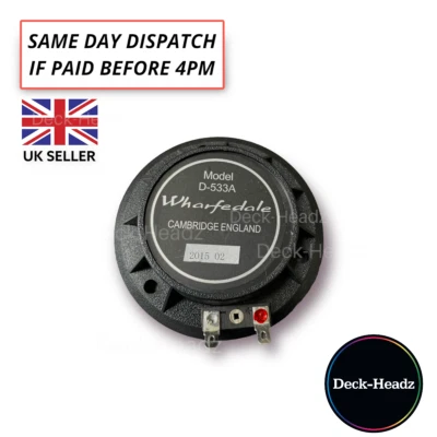 Wharfedale D-533A Compression Driver 8 ohms BETTER VERSION Replacement Diaphragm