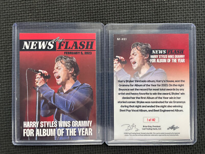 2023 Leaf News Flash Harry Styles Rookie RC Wins Grammy Album of Year 142 made