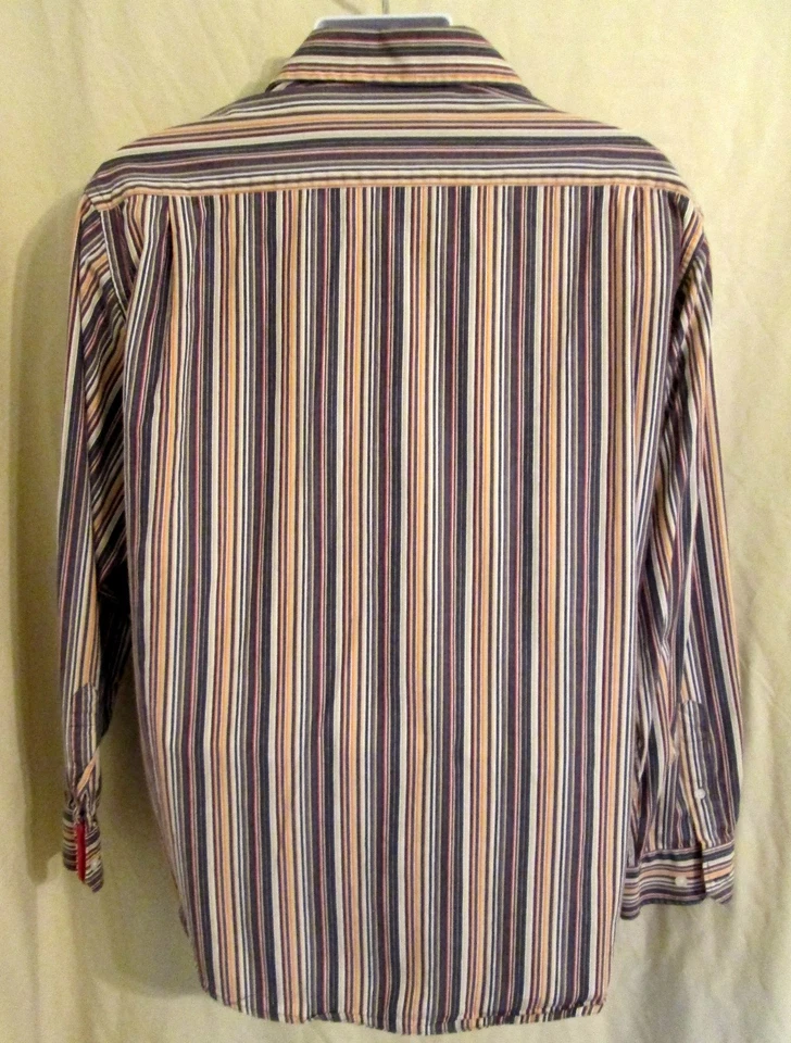 Рубашка мужская John Ashford в полоску с длинным рукавом на пуговицах размер XL * отличное состояние - Изображение 3 из 4