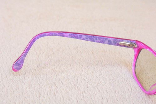 Vintage Glasses Womens Horn Rim Funky Colorful Purple Modern Butterfly Props YW - Picture 8 of 10