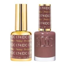 DND DC Soak Off Gel Polish + Matching Nail Lacquer - #174 Peony