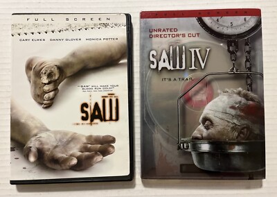 Lot Of 2 - Saw III & SAW IV -Full Screen Editions- DVD s- Very Good Condition