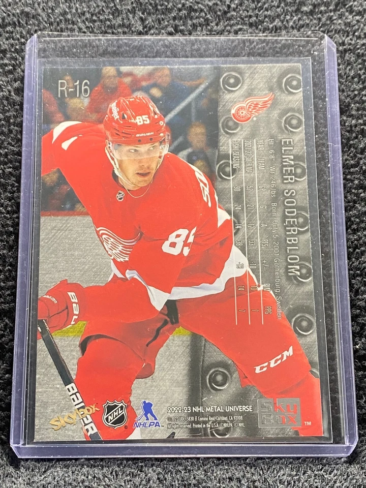 2022-23 Skybox - Metal Universe - Retro Rookie - #R-16 Elmer Soderblom - Image 2 of 2
