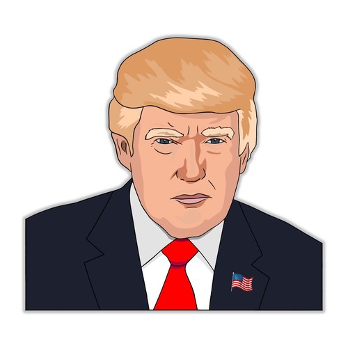 Trump 2024 Donald Trump for President Magnetic Bumper