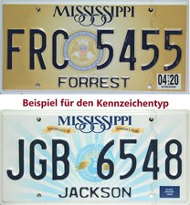 Guitarra Mississippi / Placa de matrícula State Seal original de EE. UU.