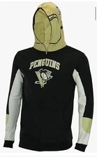 Pittsburgh Penguins Youth (8-18 Size) Full Zip Helmet Masked Fleece Hoodie