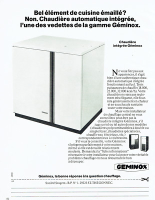 Advertising Advertising 088 1976 Geminox Integrated Automatic Boiler