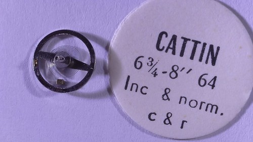 Balancier Complet Cattin 6 3/4-8 64 Incabloc Pour Mouvement Horloger