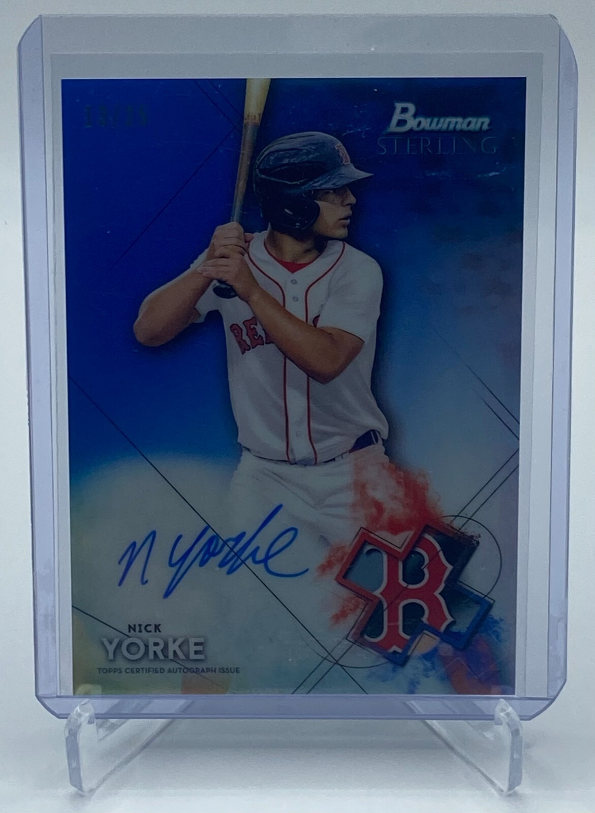 2021 Nick Yorke Bowman Sterling Blue Refractor Auto #BSPA-NY 13/25