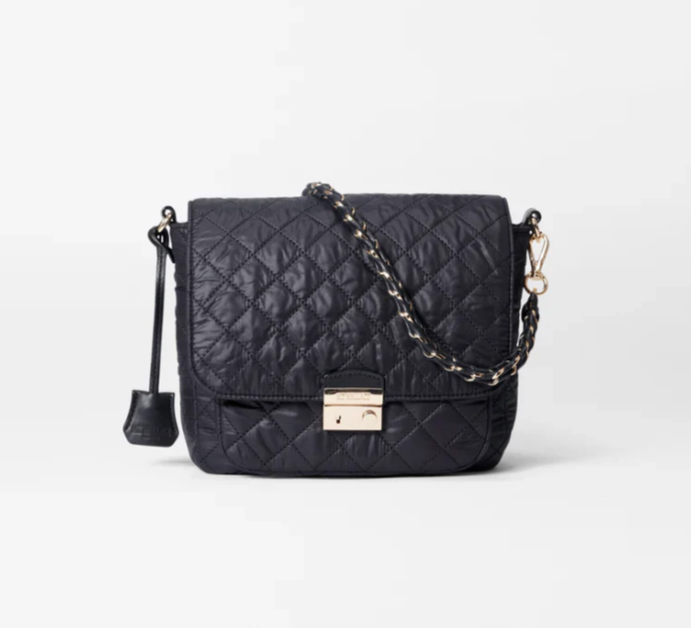 MZ Wallace Medium Crosby Lock Quilted Nylon Crossbody Bag | eBay