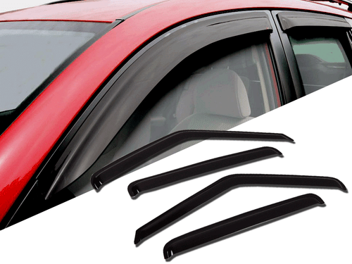 For 2014-2016 Mazda Mazda3 Hatchback Smoke Window Visor Rain Guard 4pcs Set - Picture 4 of 4