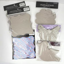 5 Colorbok Chipboard Album Book Paper Die Cut Fancy Square Flower Bird Butterfly