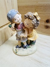 POLYSTONE KIDS FIGURINE BASEBALL BOY & GIRL COLLECTABLE # 101578 A 