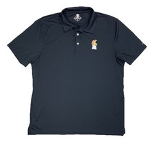 Chubbies Mens Performance Polo Shirt Size Lg Black Cockatoo Short Sleeve Golf