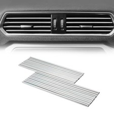 20PCS Car Air Conditioner Vent Outlet Trim, Universal Bendable DIY Silver