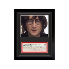 John Lennon Signed Cancelled Check Framed Display