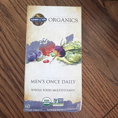 Garden Of Life Organics Men s Once Daily Multivitamins - 60 tablets BB: 2/2028