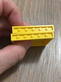 LEGO 2010 City Yellow Brick Panel 1 x 6 x 5 Lego Logo 59349pb012 Lot Of 2