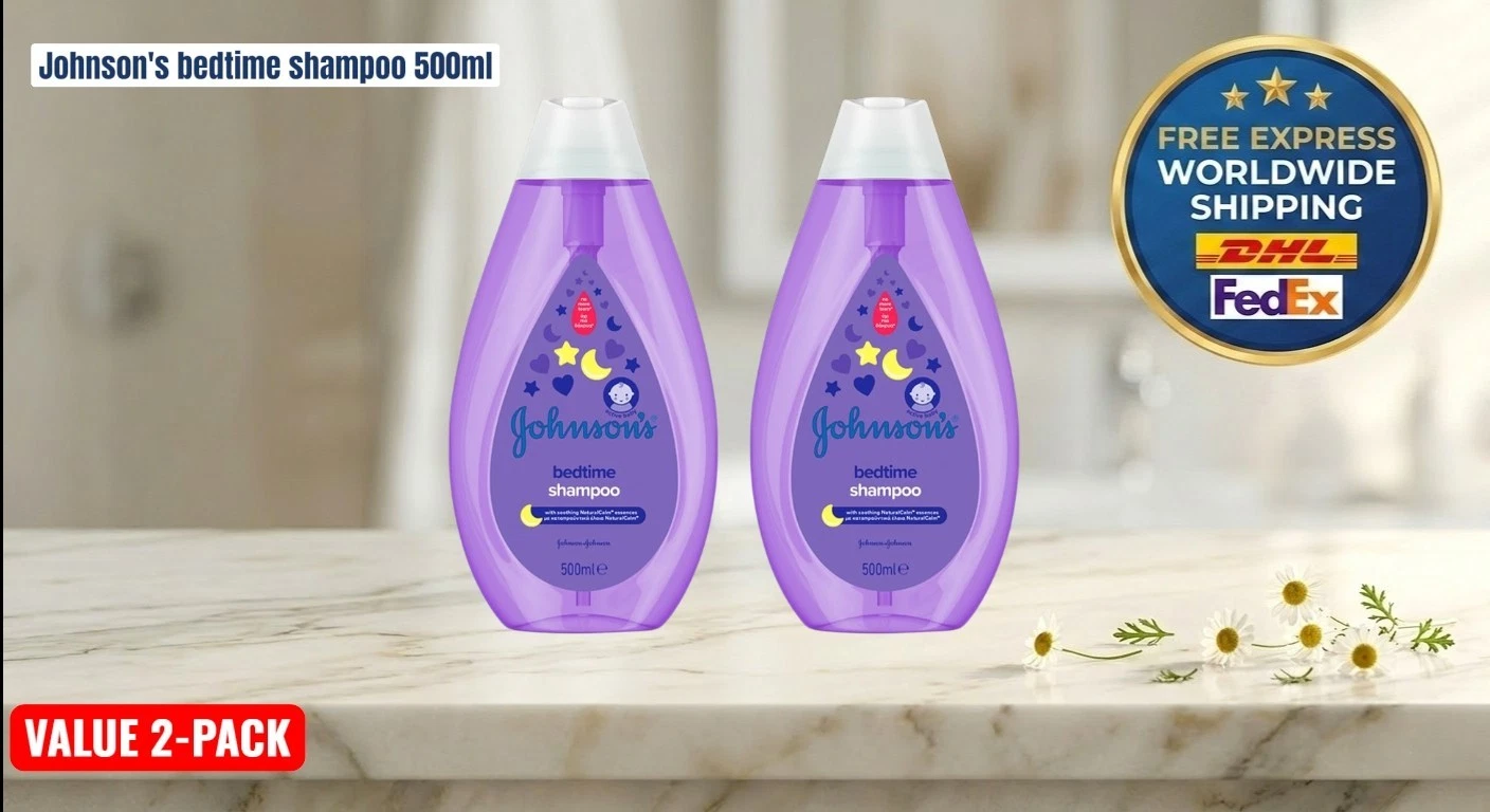 JOHNSON'S Bedtime Baby Shampoo 500ml NaturalCalm Soothing Essence VALUE 2-PACK
Opens in a new window