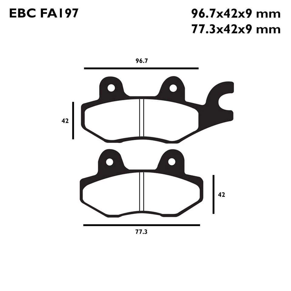 Pastillas de freno orgánicas EBC FA197 para Kymco Super 9 00-07 Foto 2 de 4