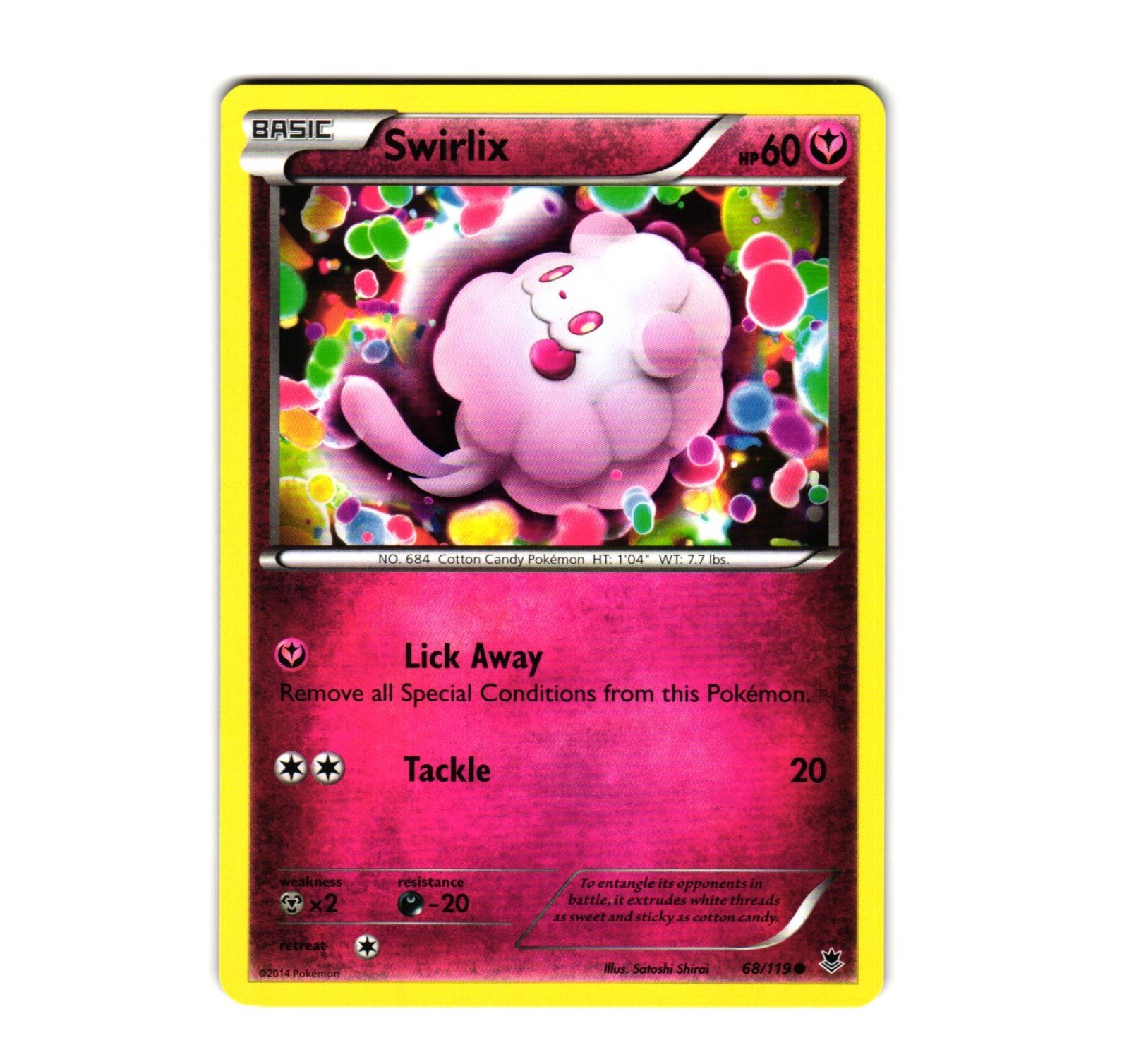 Pokemon Swirlix 68/119 XY - Phantom Forces Common NM