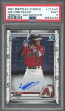 2020 Bowman Chrome Prospect Autographs #CPAWP Wilderd Patino RC PSA 9 MINT