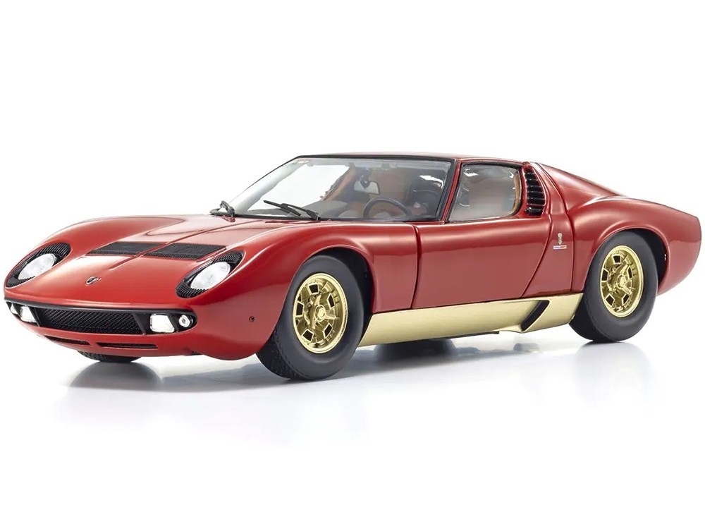 LAMBORGHINI MIURA P 400 RED 1/18 DIECAST MODEL CAR BY KYOSHO 08314