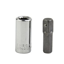 2PCS Socket Adapter Set 1/4 Hex Shank to 1/4 Square Drive 25mm Impact Drill
