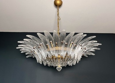 Murano Chandelier / ceiling light Original Palmette, clear glasses