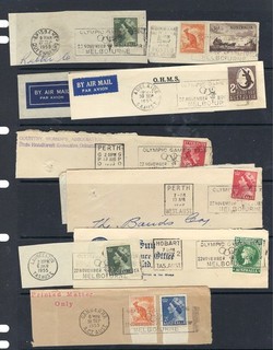 Austrlaia 1956 Melbourne Olympics slogan pieces and covers