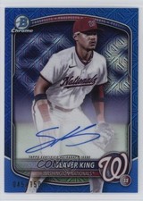 2025 Bowman Chrome Mega Box Prospect Mojo Blue Refractor Seaver King Auto 06l3