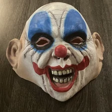 Scary Halloween Horror Circus Clown Red Nose Latex Mask With Happy Smile