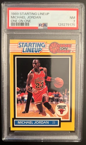 1989 Kenner Starting Lineup Michael Jordan Card PSA 7