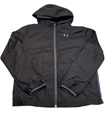 Under Armour Sack Pack Black Windbreaker Jacket Youth Boys YLG Activewear