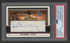 2002 SP Legendary Cuts #HGr HANK GREENBERG Legendary Cuts #13/99 PSA 9 MINT