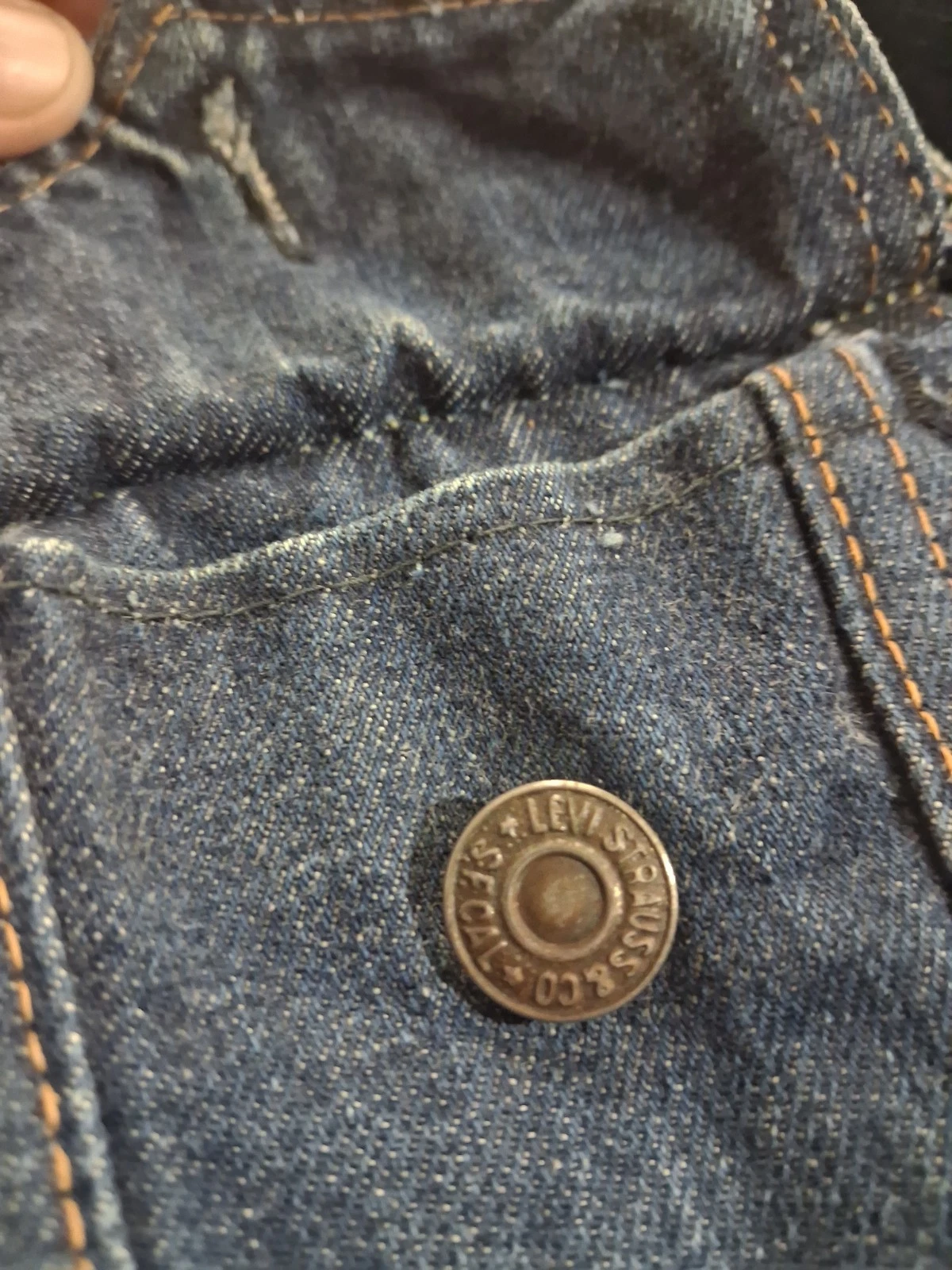 Vintage 60s Levis Big E Type 3 Denim Trucker Jacket Dark Indigo 36 18x24 70505 image 19