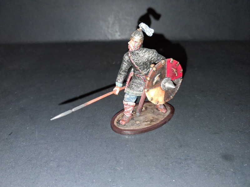 AeroArt St. Petersburg Collection Frankish Warrior w/ Spear & Shield 54mm MINT
