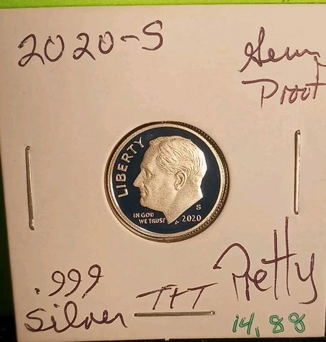 2020-S Roosevelt Dime Proof — photo from the most recent tracked eBay sale