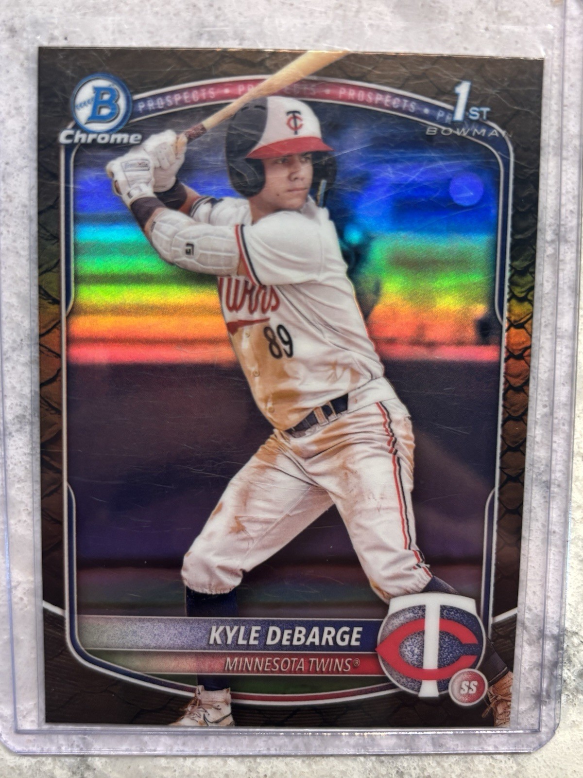 2025 Bowman - Chrome Prospects Kyle DeBarge #BCP-139 Reptilian Refractor (RC)